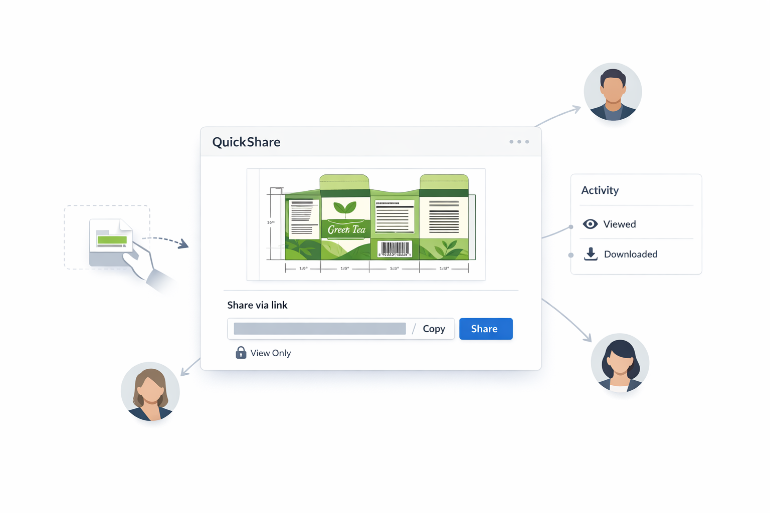 QuickShare Secure File Sharing Dashboard