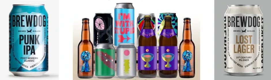 Omnipollo and BrewDog distinctive visual identity through packaging design