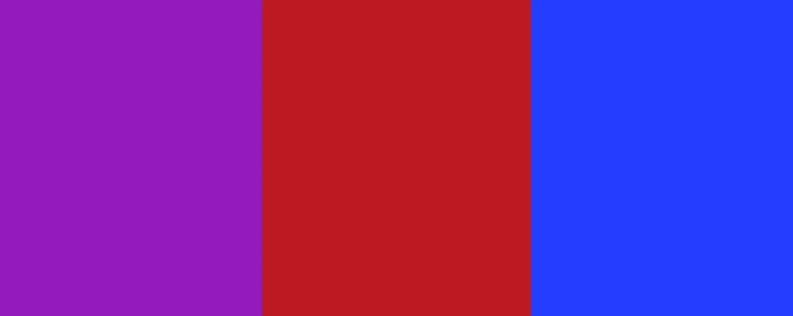 Purple red blue