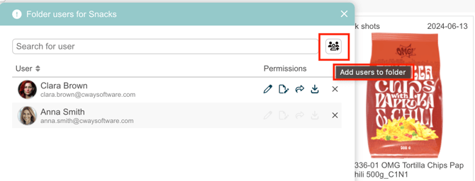 add user to the folder in brand studio (media center)