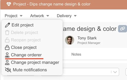 change orderer cway project