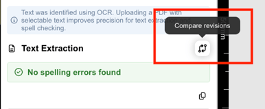 compare text for different revisions