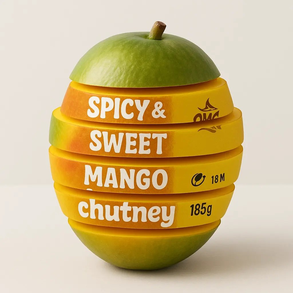creative-mango-chutney-label-design