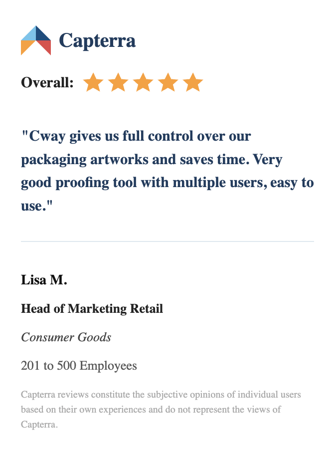 cway review capterra Lisa head of marketing
