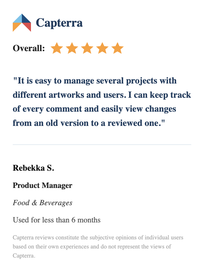 cway review capterra rebekka product manager FMCG