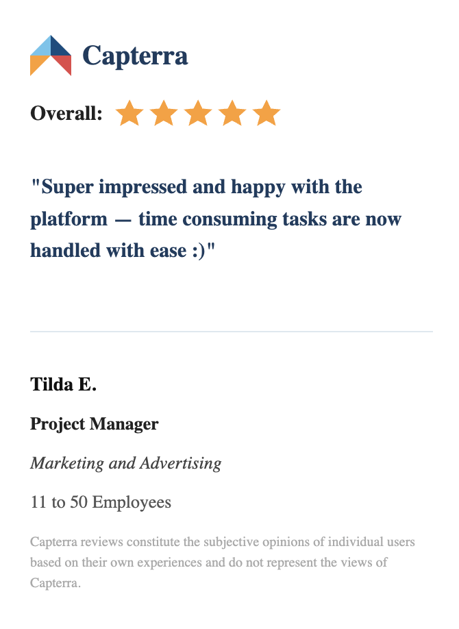 cway review capterra tilda marketing