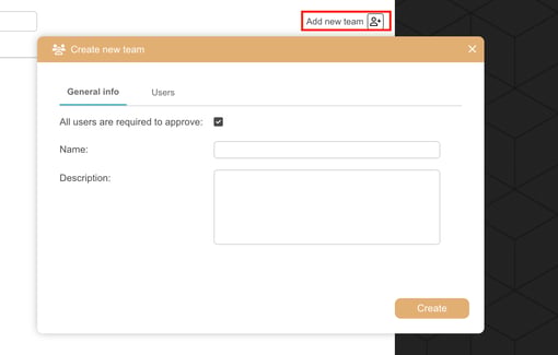 add users to new team
