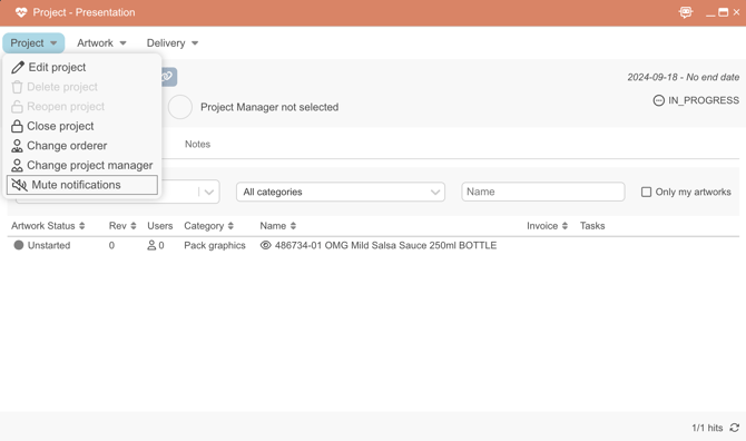 mute notifications project cway 2
