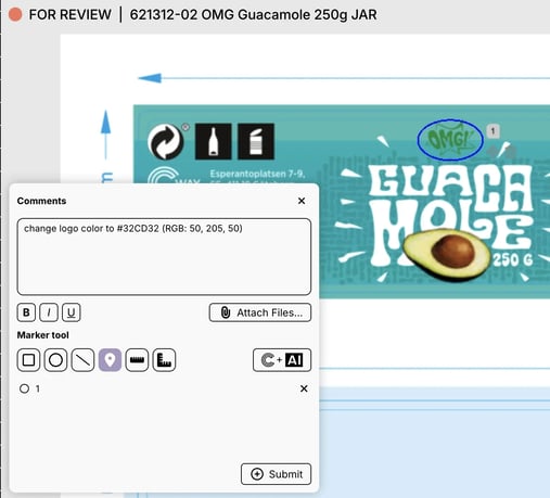 packaging annotation tool for label reviews
