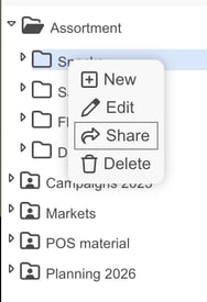 share folder in Brand Studio