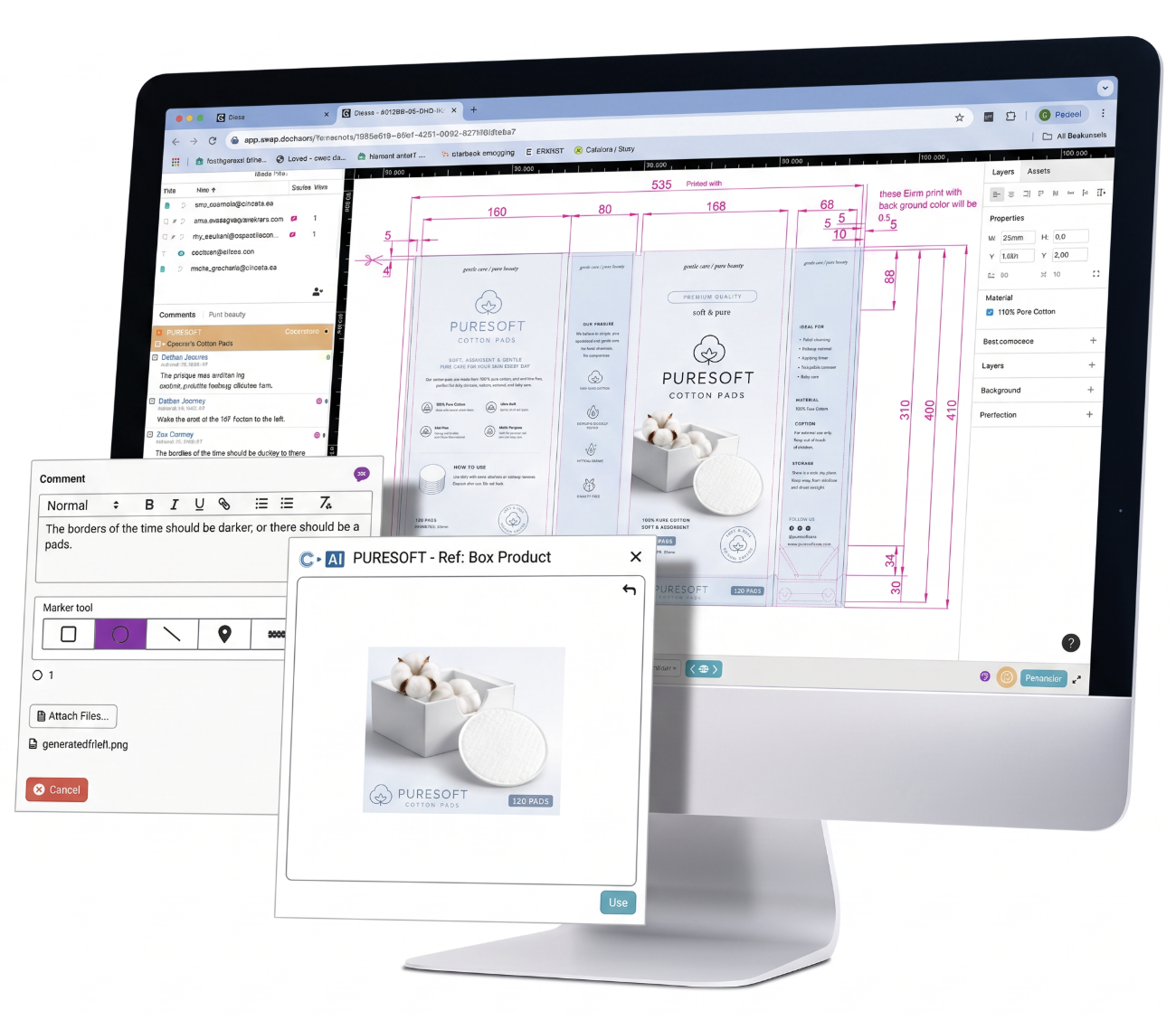 Artwork Management Solution for Beauty Brands – Packaging Design Workflow on Laptop
