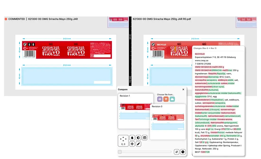 packaging-design-review-and-version-comparison